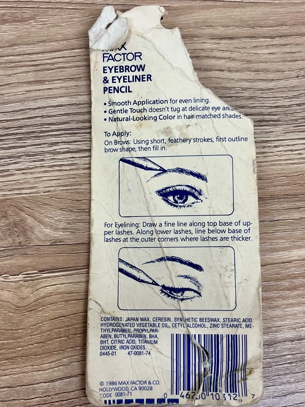 Max Factor eyebrow & eyeliner pencil Tres taupe Discontinued Vintage 1986 Sealed